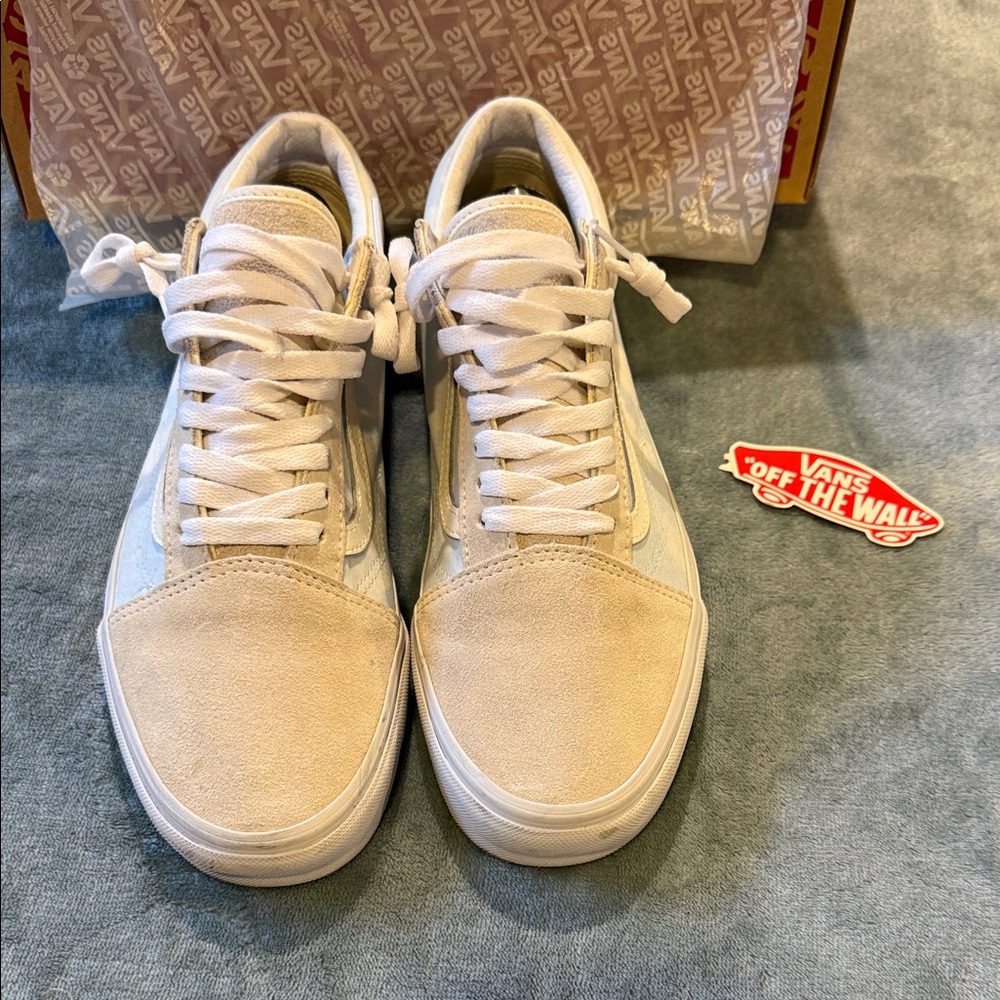Vans White UNISEX Old Skool Ballad Blue Sneakers, 42.5, M 9.5, W 11 NIB